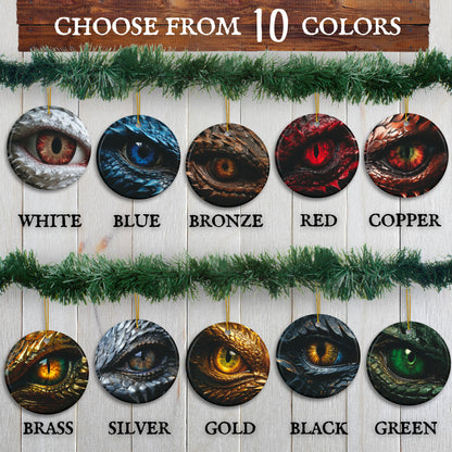 Dragon's Eye 3" Round Ceramic Christmas Ornaments