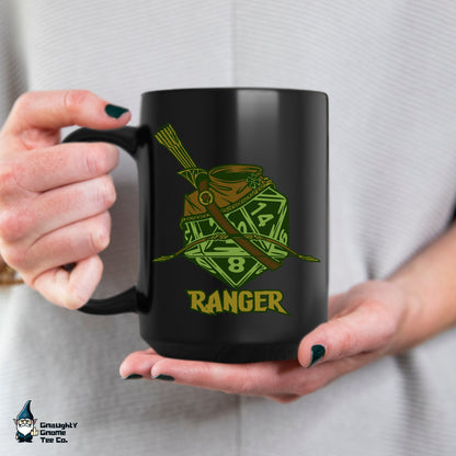 DnD RANGER Mug - 15oz D20 Class Style - Choose from White or Black