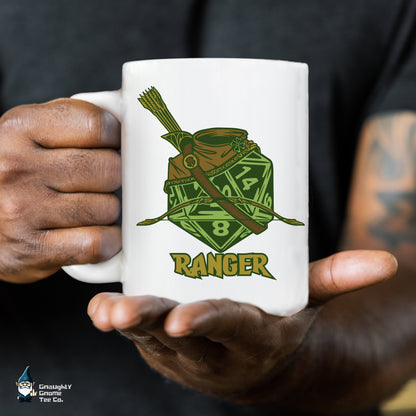 DnD RANGER Mug - 15oz D20 Class Style - Choose from White or Black