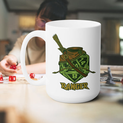 DnD RANGER Mug - 15oz D20 Class Style - Choose from White or Black