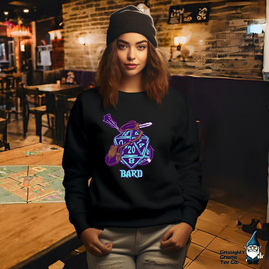 DnD BARD Sweatshirt - D20 Class Style - Available in 12 Colors