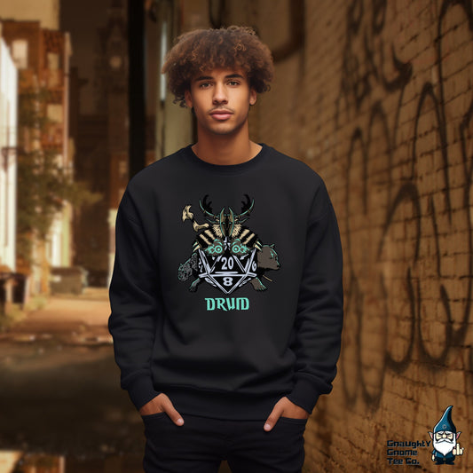 DnD DRUID Sweatshirt - D20 Class Style - Available in 12 Colors
