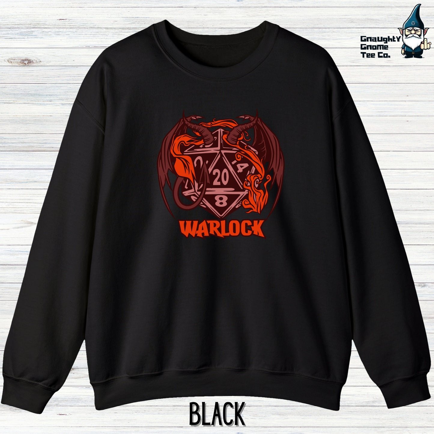 a black sweatshirt with the words warlock on it