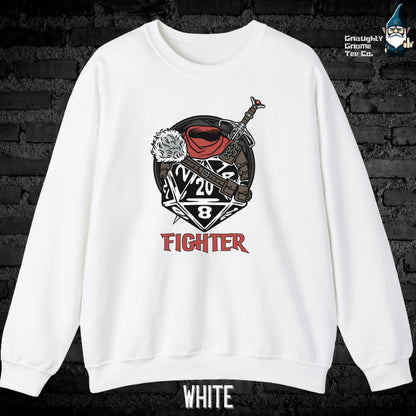 a white sweatshirt with the words fighter on it