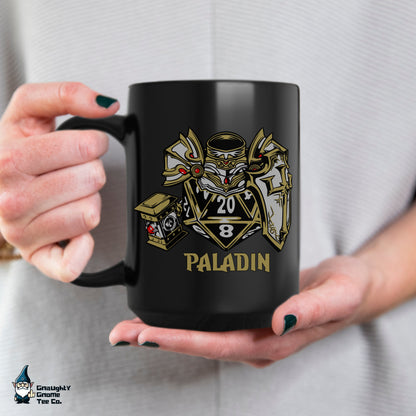 DnD PALADIN Mug - 15oz D20 Class Style - Choose from White or Black