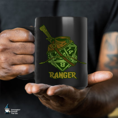 DnD RANGER Mug - 15oz D20 Class Style - Choose from White or Black