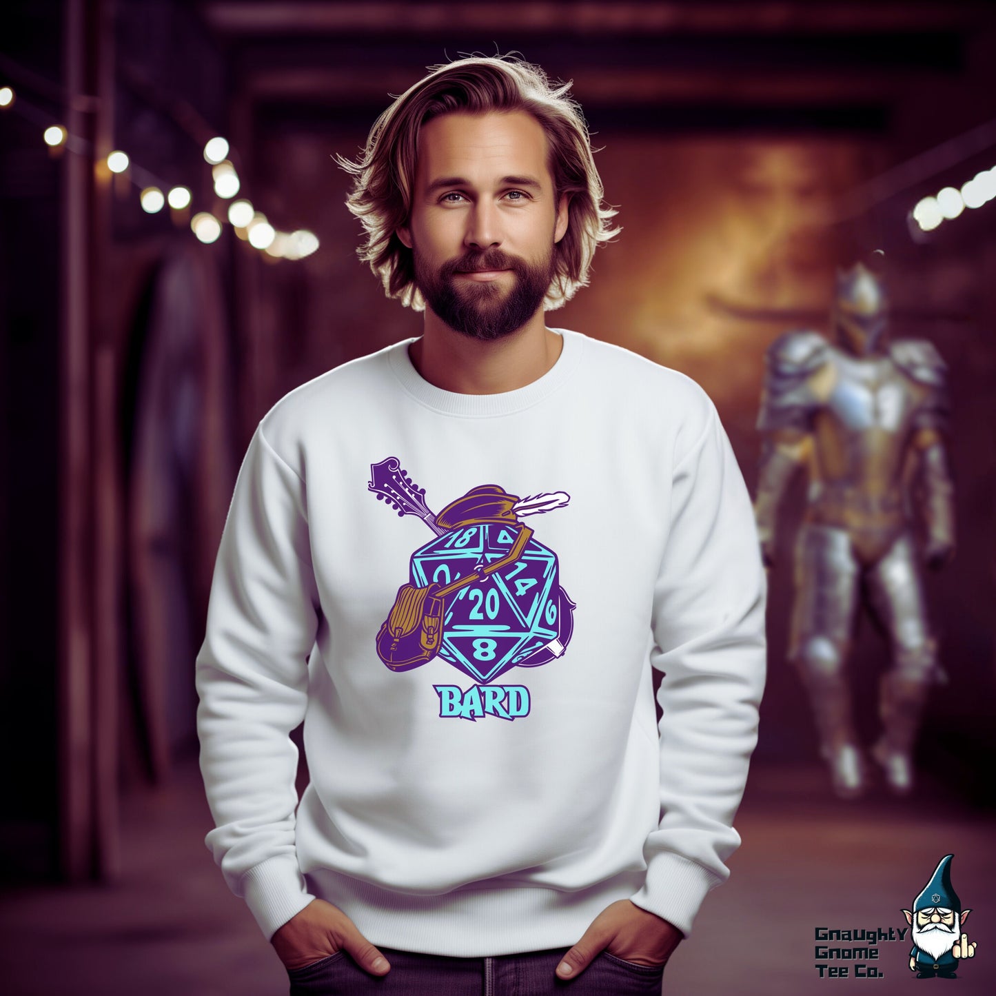 DnD BARD Sweatshirt - D20 Class Style - Available in 12 Colors