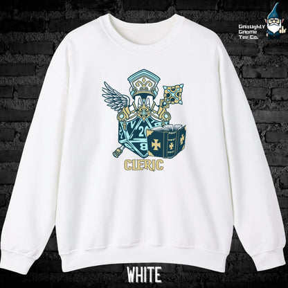 a white sweatshirt with a pirate emblem on it